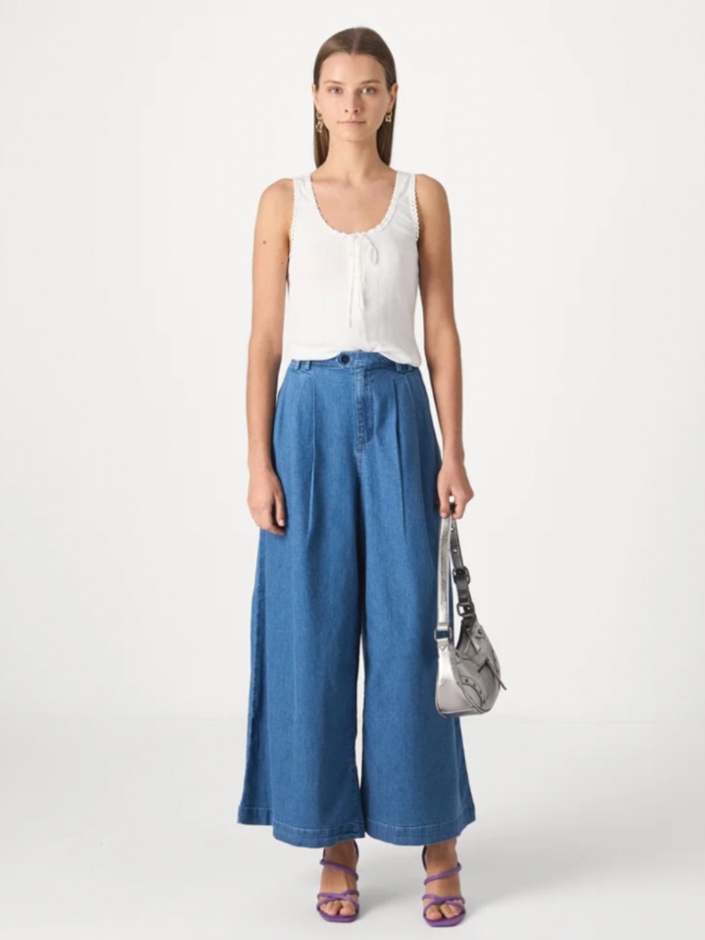 Gap X doen wide leg pleated jeans